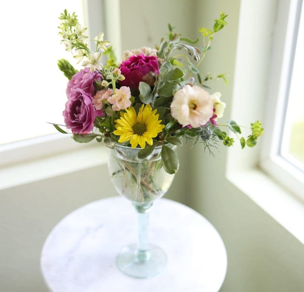 wine glass flower 2